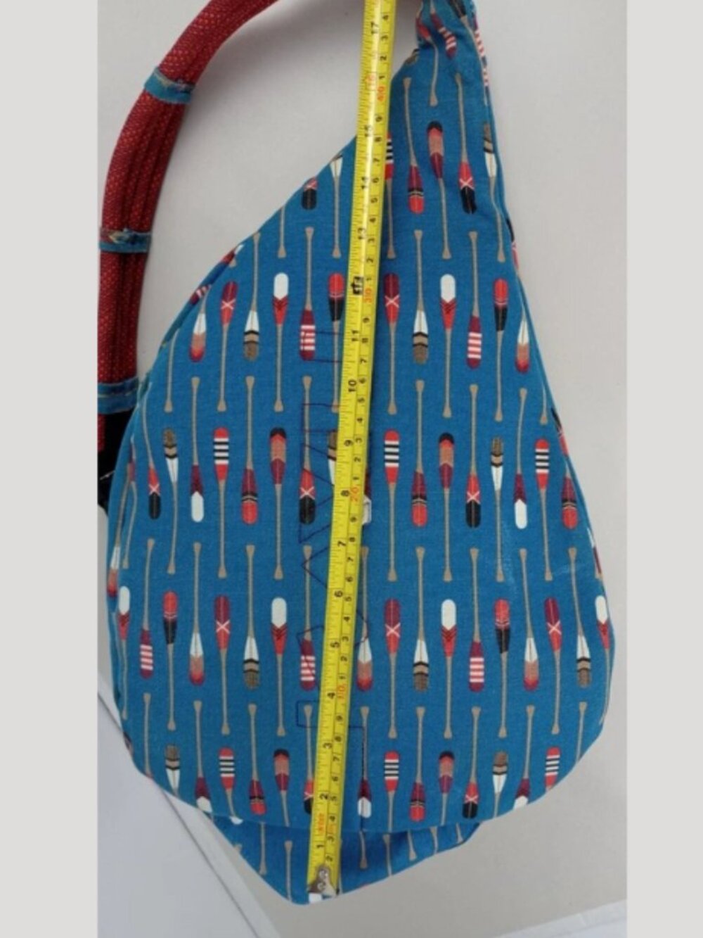 Kavu Rope Sling Bag Turquoise Row House Backpack Paddle Novelty Print - Picture 9 of 10